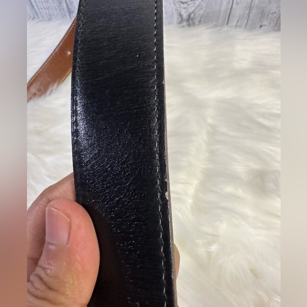 HERMES reversible leather belt in gold hardware - Picture 8 of 16